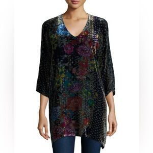 Johnny Was velvet tappa flora tunic size XS